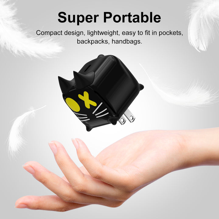 45W Dual USB Portable power charger travel battery pack AC wall charger cat shape Heloideo