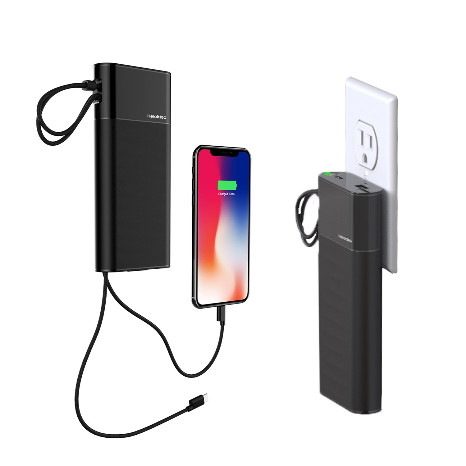 20000 Mb To Gbxiaomi 20000mah Power Bank With 18w Fast Charging & Built-in  Cables