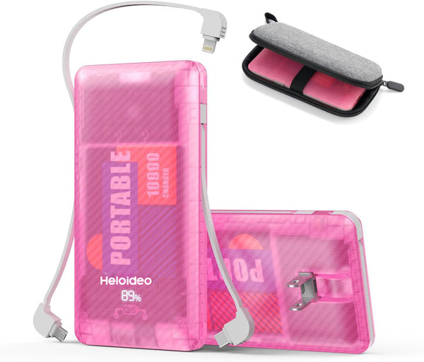 20W 10000 MAh AC plug portable power bank  quick battery Charger PB180 PINK Heloideo