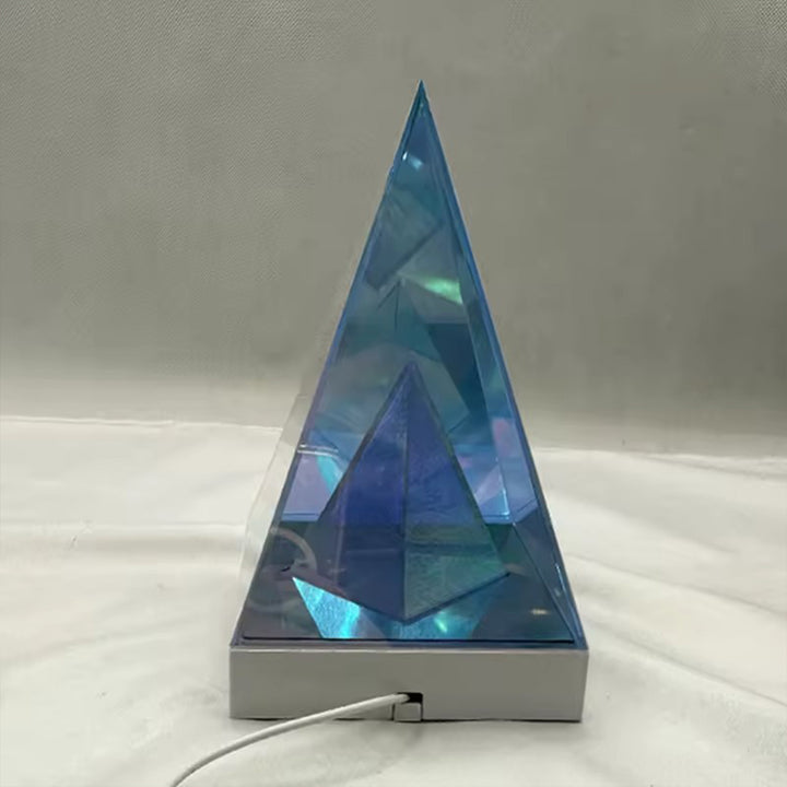 Colorful Camping Pyramid Magic Cube Table Light Heloideo