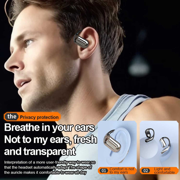 Wireless Sport Earphones: Open-Ear Comfort and Long Battery Life Heloideo