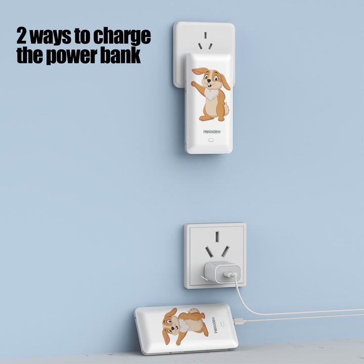 Ultra-Slim 20W AC plug Power Bank with wall charger  Heloideo PB180 Heloideo