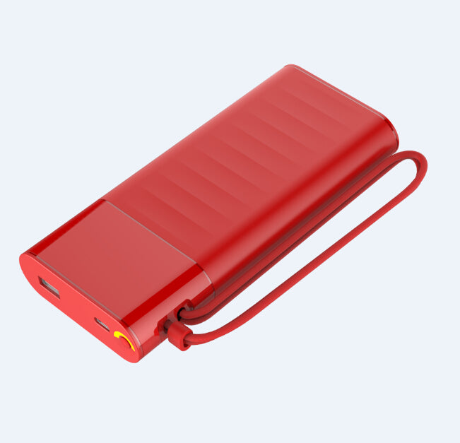 Fast charging Power Bank 20000mah with PD 18W and QC3.0 Quick charger built-in extandable 2 charging cables  total 28.5W Max PB165 Heloideo