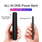 OEM customized words portable charger 10000mAh best power bank with ac plug built-in iphone charger cable Micro Cable Type-c cable for iPhone Android Heloideo PB147AC Heloideo
